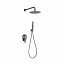 Conjunto de ducha empotrado pared Delos gun metal de Imex